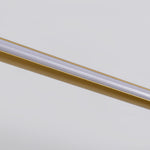 Linear LED Semi Flush Mount Ceiling Light in Black and Brass