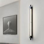 Linear LED Wall Sconce in Black with Up-Down Illumination for Modern Hallways