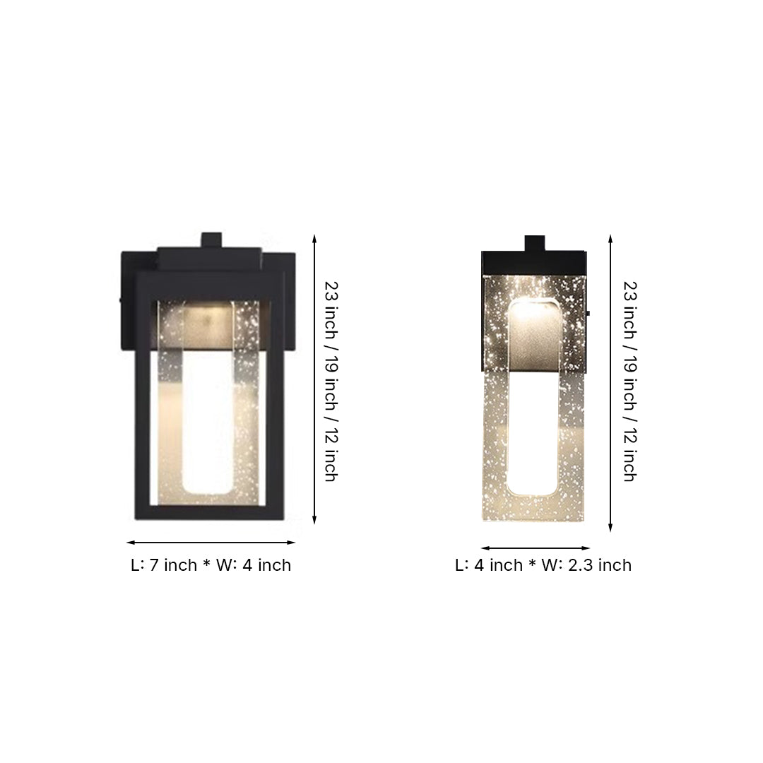 Lumière Crystal Outdoor Wall Sconce — Waterproof LED Architectural Lighting