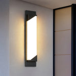 Modern Minimalist Outdoor Linear Wall Light in Sand-Black Stainless Steel
