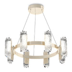 Aurelia Modern Metal Chandelier with Acrylic Shades, Gold Finish, LED