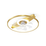 Aurelia Minimalist Ceiling Fan with Integrated LED Light in Black or Gold