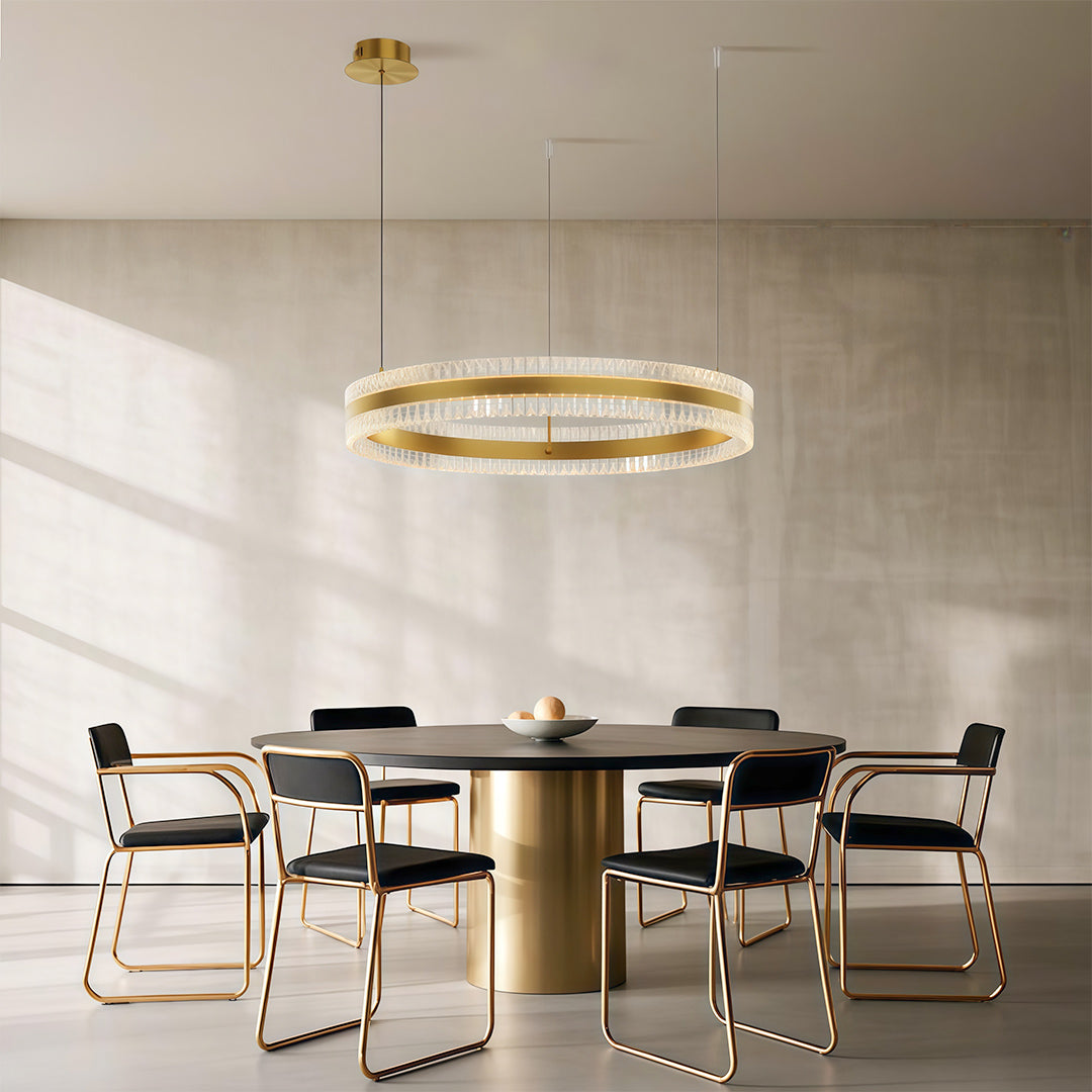 Aurelia Circular LED Chandelier – Modern Minimalist Luxury Pendant Light