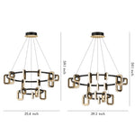 Aurelia Modern Gold Chandelier with Acrylic Shades