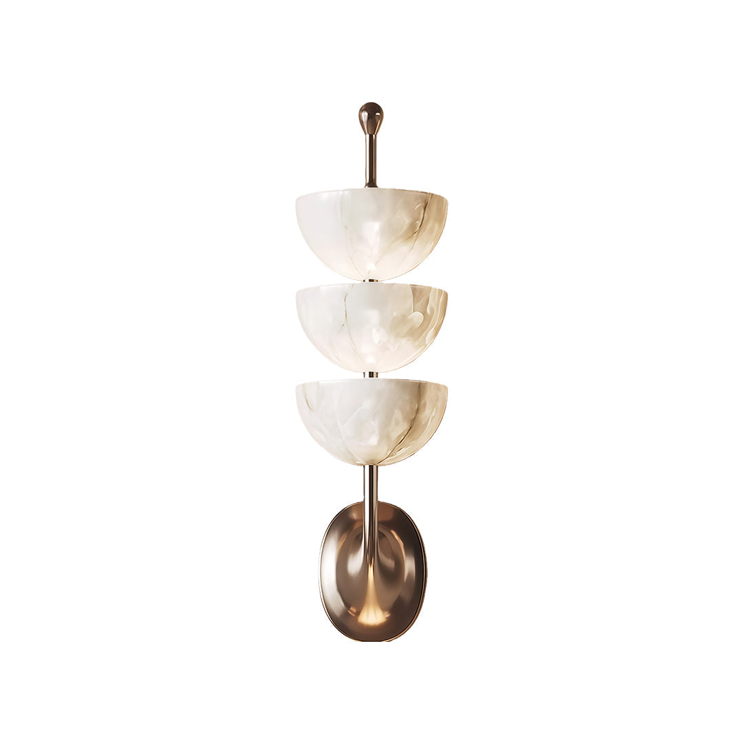 Aurelia Wall Sconce in Copper and Marble, Modern LED Lighting