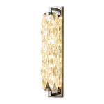 Crystal Geometric Wall Sconce in Tinted Stainless Steel