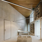 Nordic Minimalist Linear Pendant Light with Adjustable Height