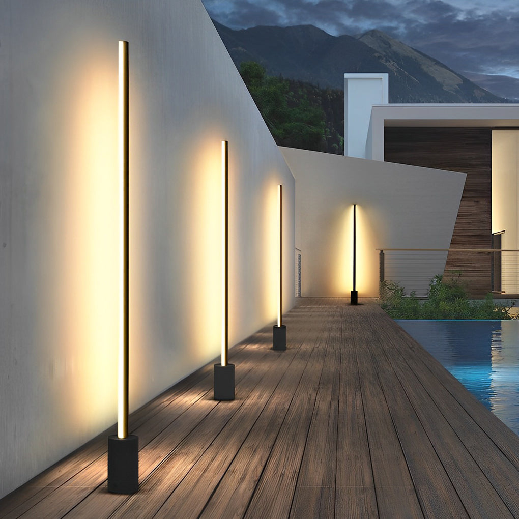 Modern Outdoor LED Floor Lamp – Waterproof Linear Garden Light