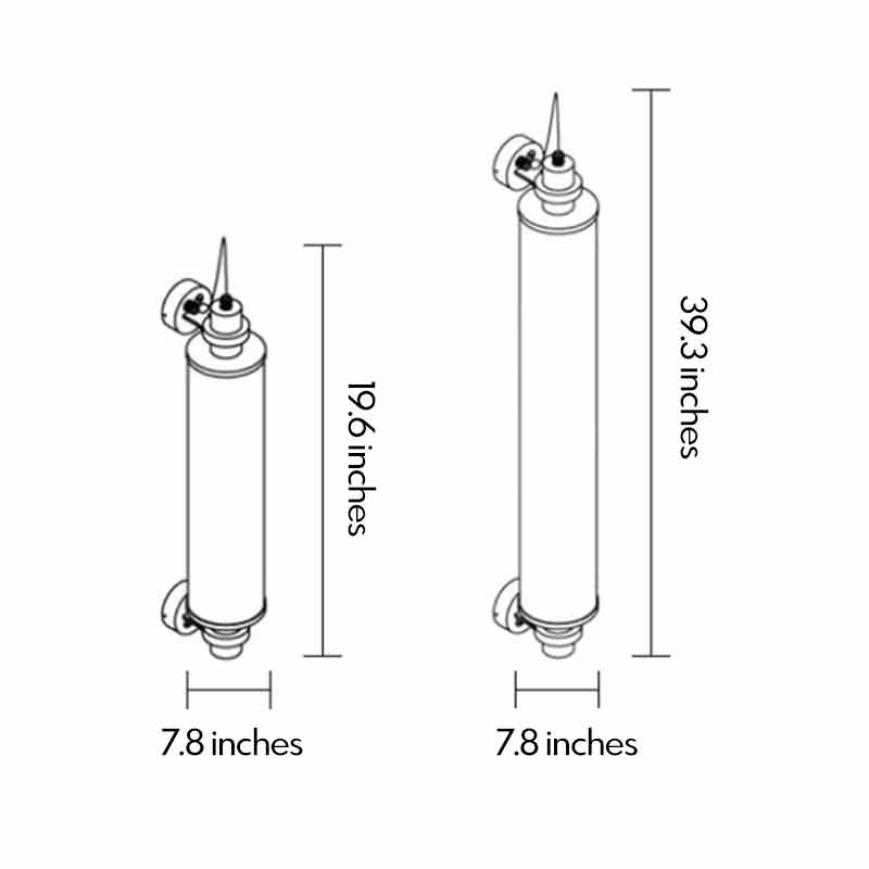 Cylindrical LED Outdoor Wall Sconce in Gray Aluminum