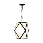Pavilion Outdoor Pendant Light – Contemporary Black Stainless Steel LED Lantern