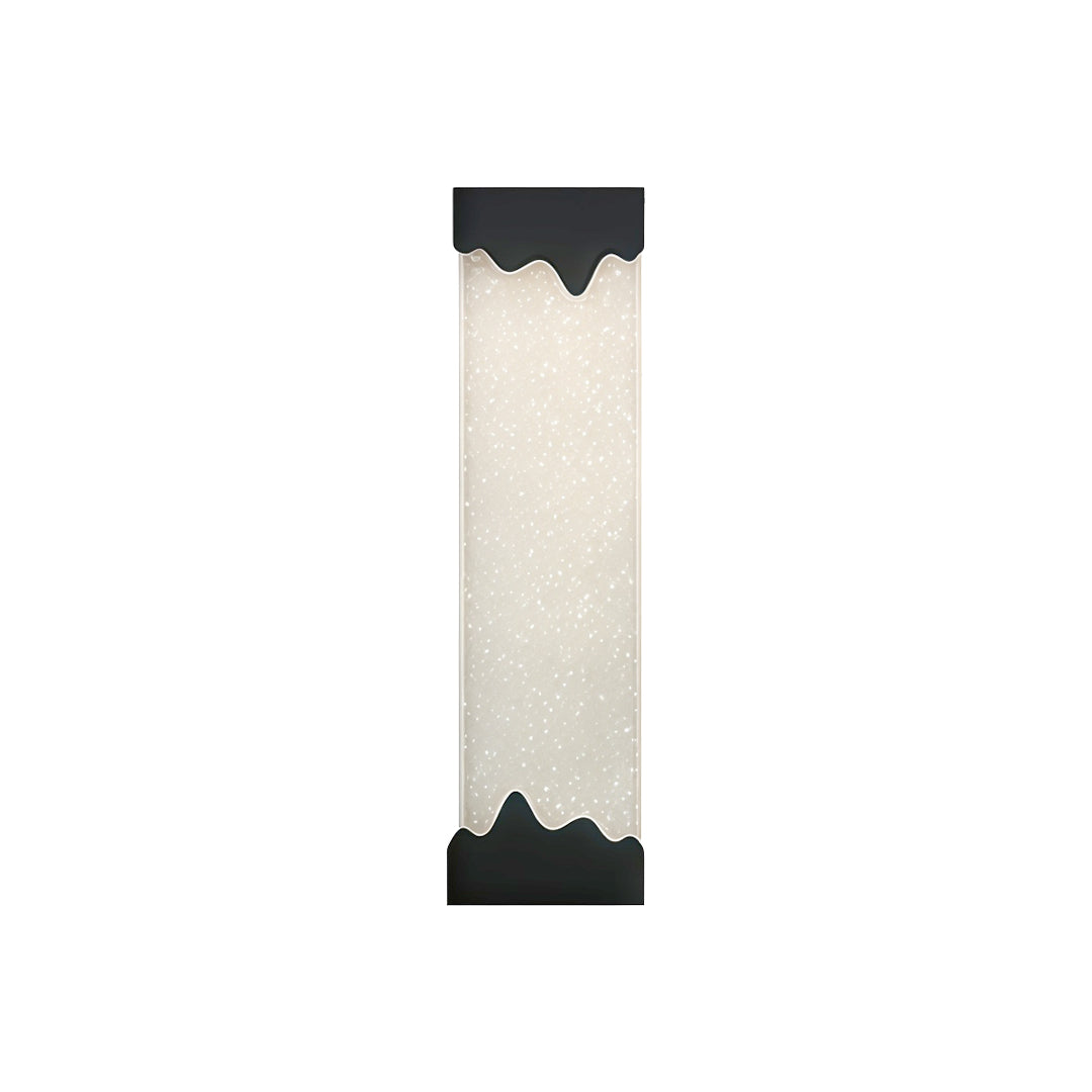 Linear Crystal Wall Sconce in Matte Black, Modern Minimalist LED Lighting