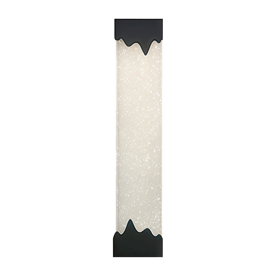 Linear Crystal Wall Sconce in Matte Black, Modern Minimalist LED Lighting