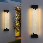 Linear Crystal Wall Sconce in Matte Black, Modern Minimalist LED Lighting