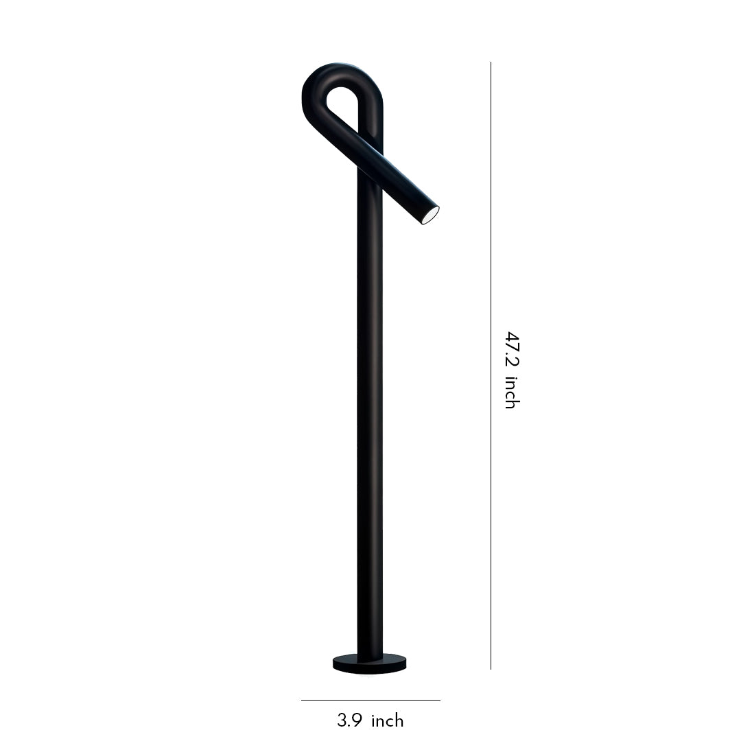 Modern Bollard Light Post – Black Stainless Steel Outdoor Landscape Lamp