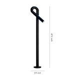 Modern Bollard Light Post – Black Stainless Steel Outdoor Landscape Lamp