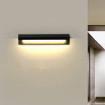 Copper Linear Outdoor Wall Sconce with Warm LED Light, IP65 Waterproof