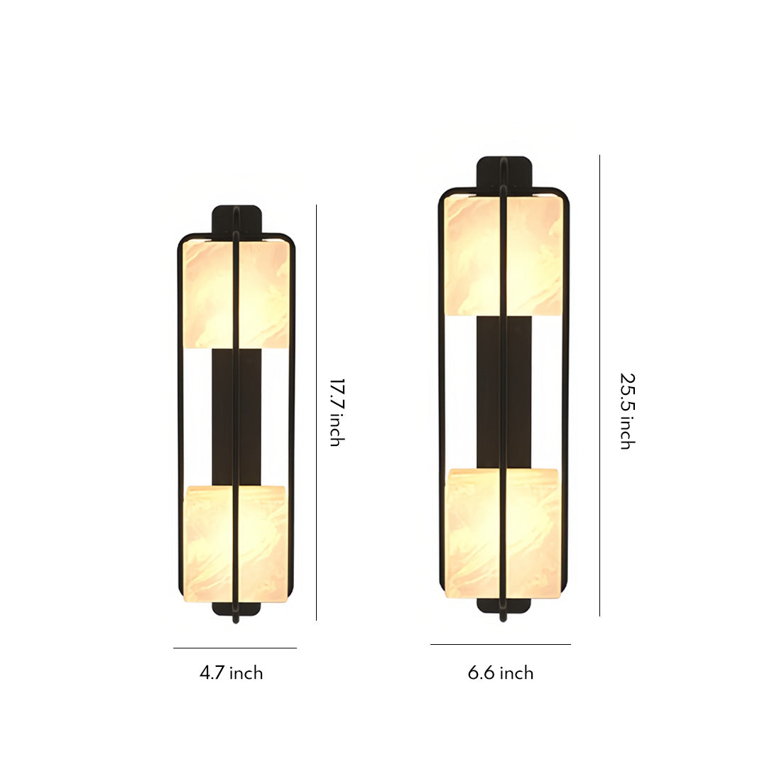 Luma Marble Outdoor Wall Sconce – Contemporary LED Lighting
