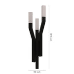 Aurelia Multi-Branch Outdoor Wall Sconce in Black Stainless Steel