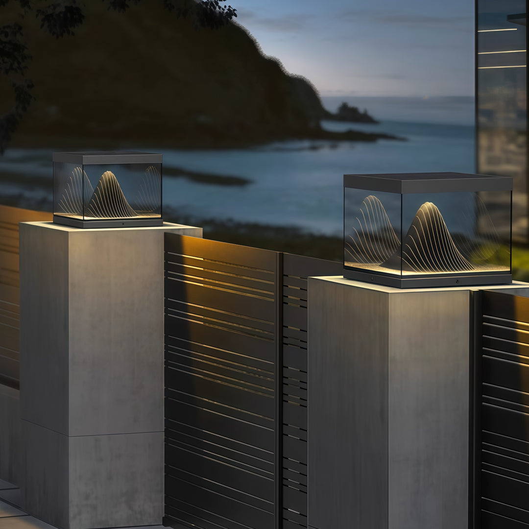 Outdoor Pillar Lights Stainless Steel Landscape Lighting for Modern Entryways