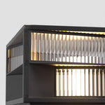 Modern Outdoor Pillar Light in Black Stainless Steel with LED