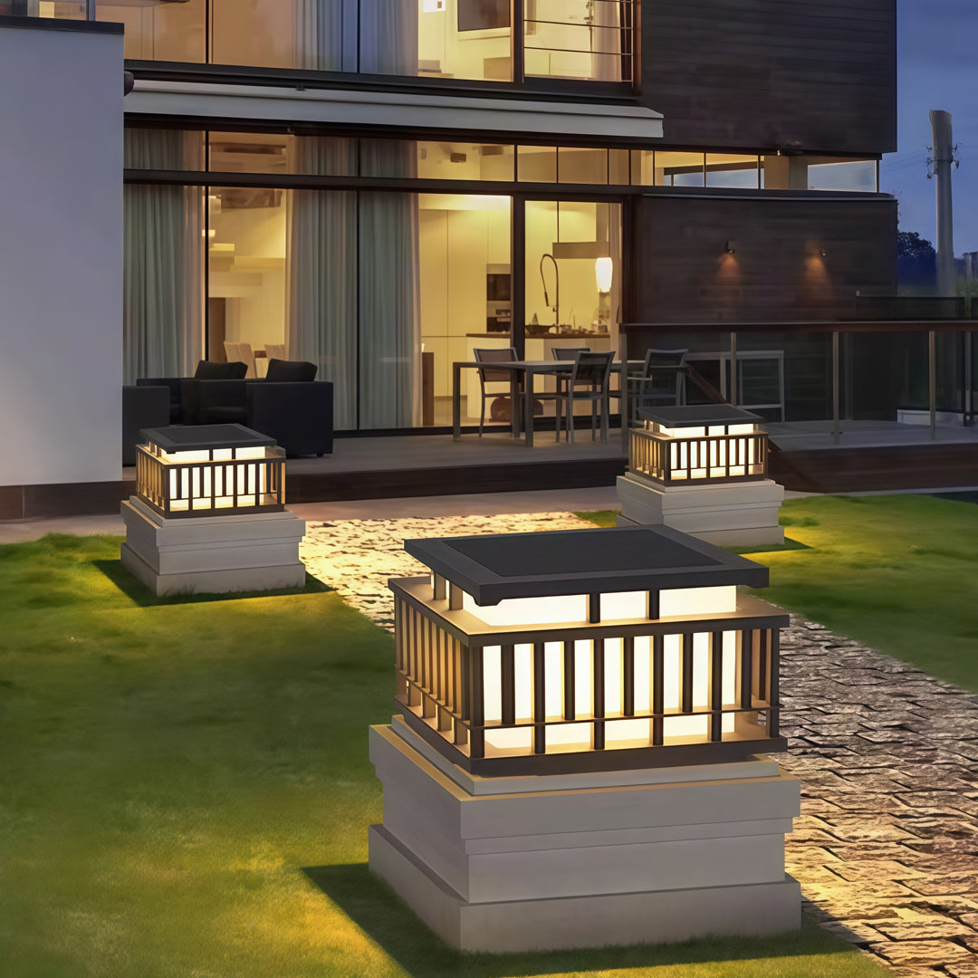 Stainless Steel Pillar Lights for Modern Garden Courtyards
