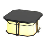 Modern Pillar Top Outdoor Lights in Gray Stainless Steel