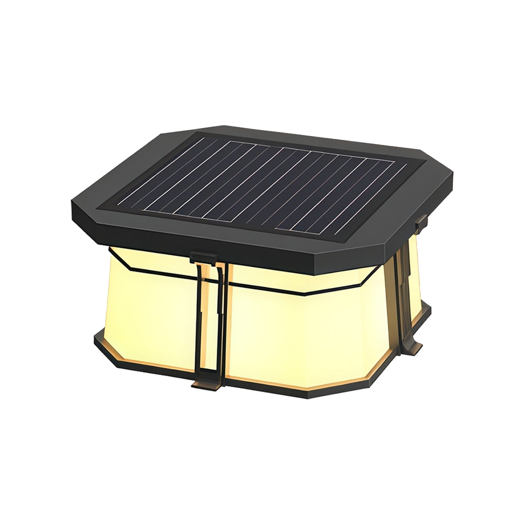Modern Pillar Top Outdoor Lights in Gray Stainless Steel