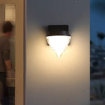 Modern Outdoor Wall Sconce with Warm LED Light – Minimalist Stainless Steel