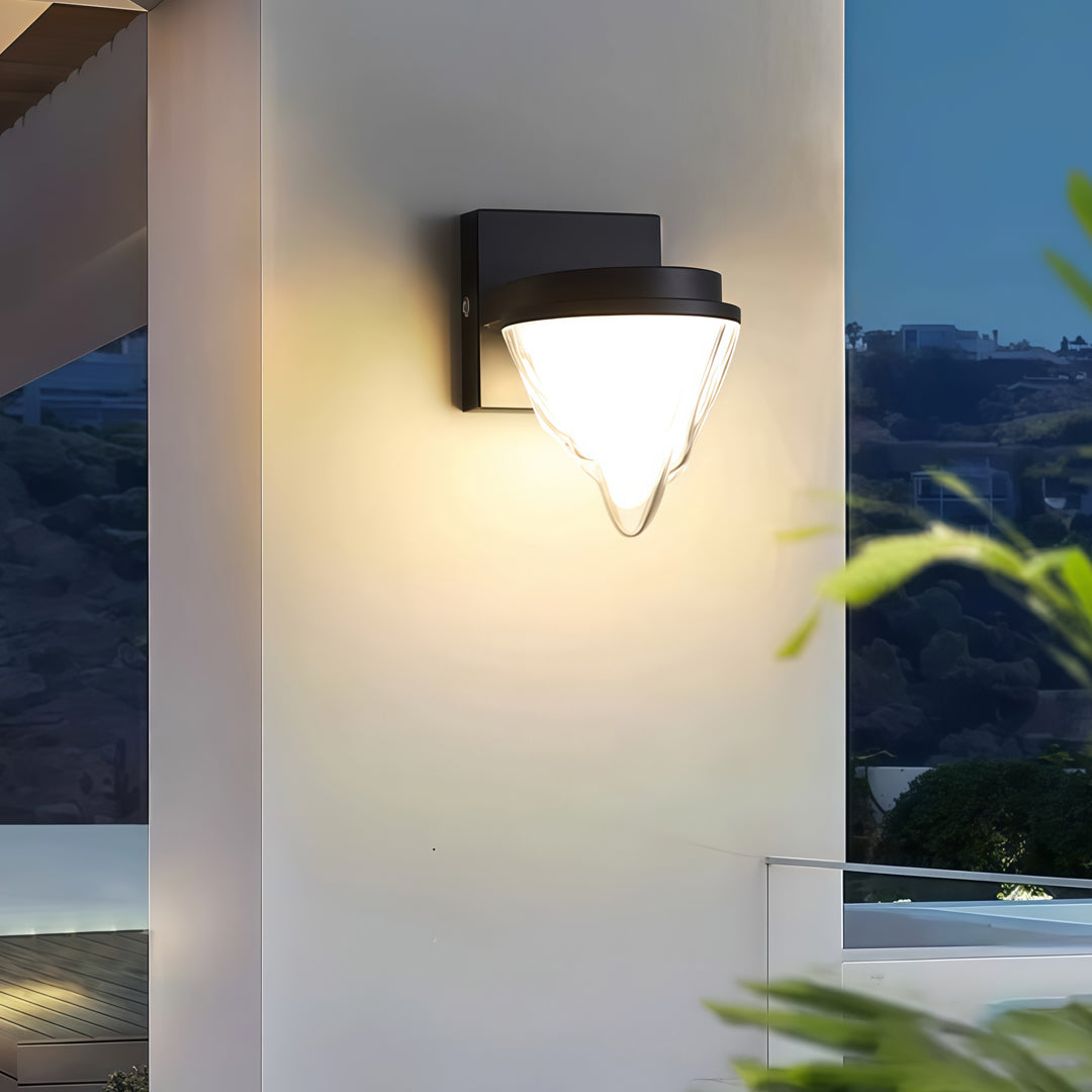 Modern Outdoor Wall Sconce with Warm LED Light – Minimalist Stainless Steel