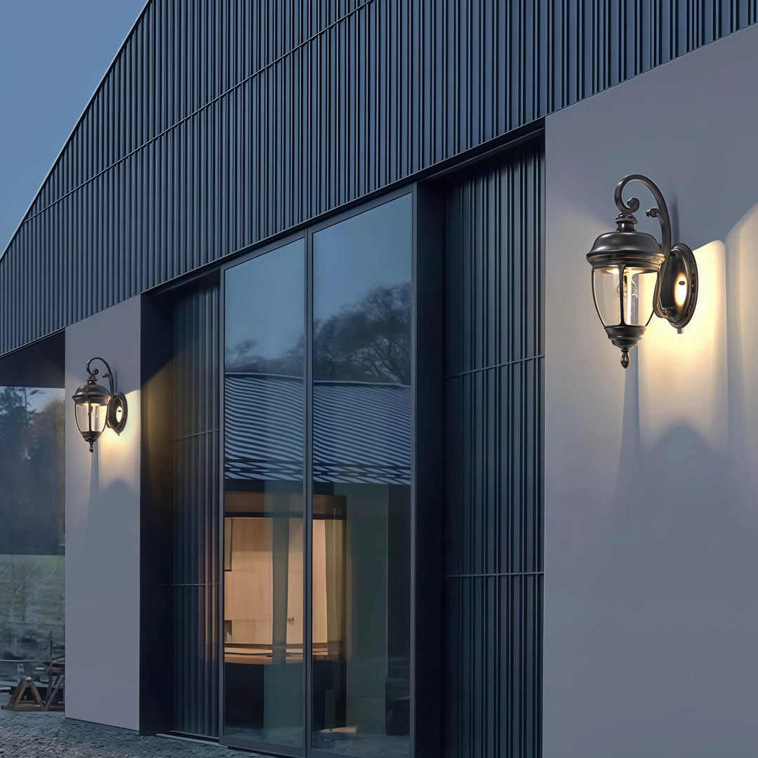 Heritage Outdoor Wall Sconce with Clear Glass Shade