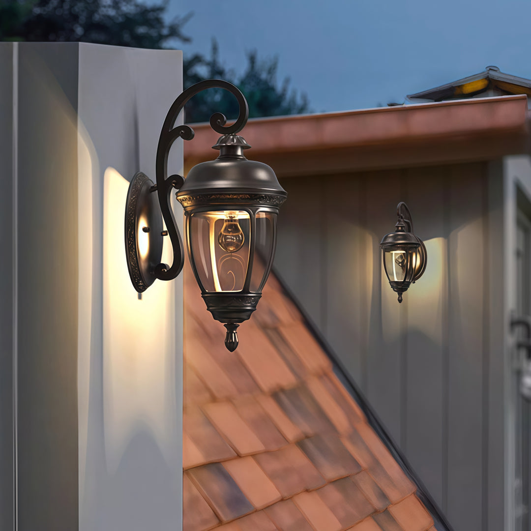 Heritage Outdoor Wall Sconce with Clear Glass Shade