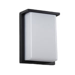 Modern Rectangular LED Outdoor Wall Sconce, Matte Black Aluminum, IP65 Waterproof