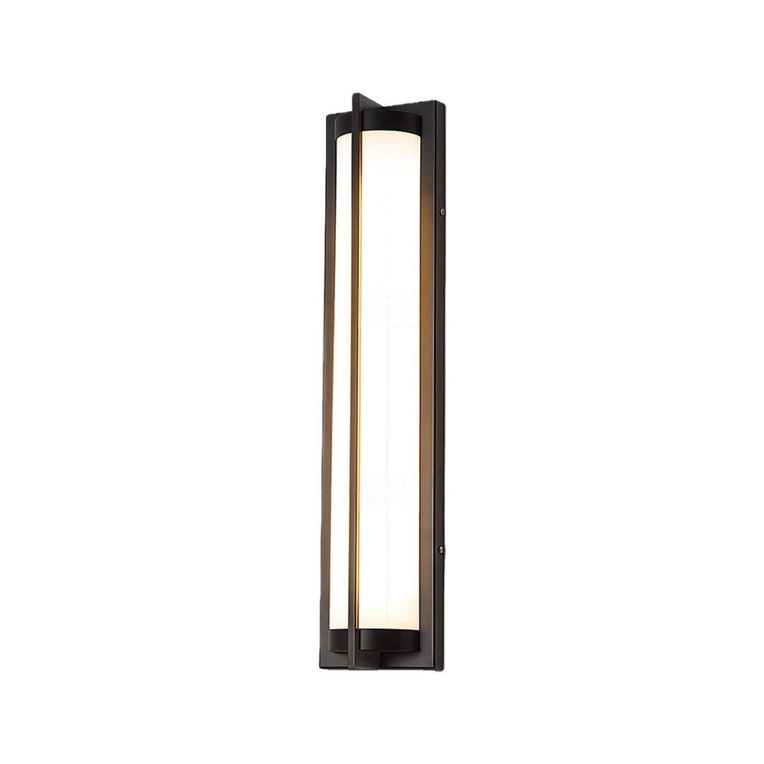Modern Minimalist Outdoor Wall Sconce in Black Stainless Steel