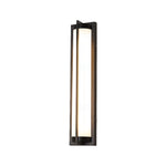 Modern Minimalist Outdoor Wall Sconce in Black Stainless Steel