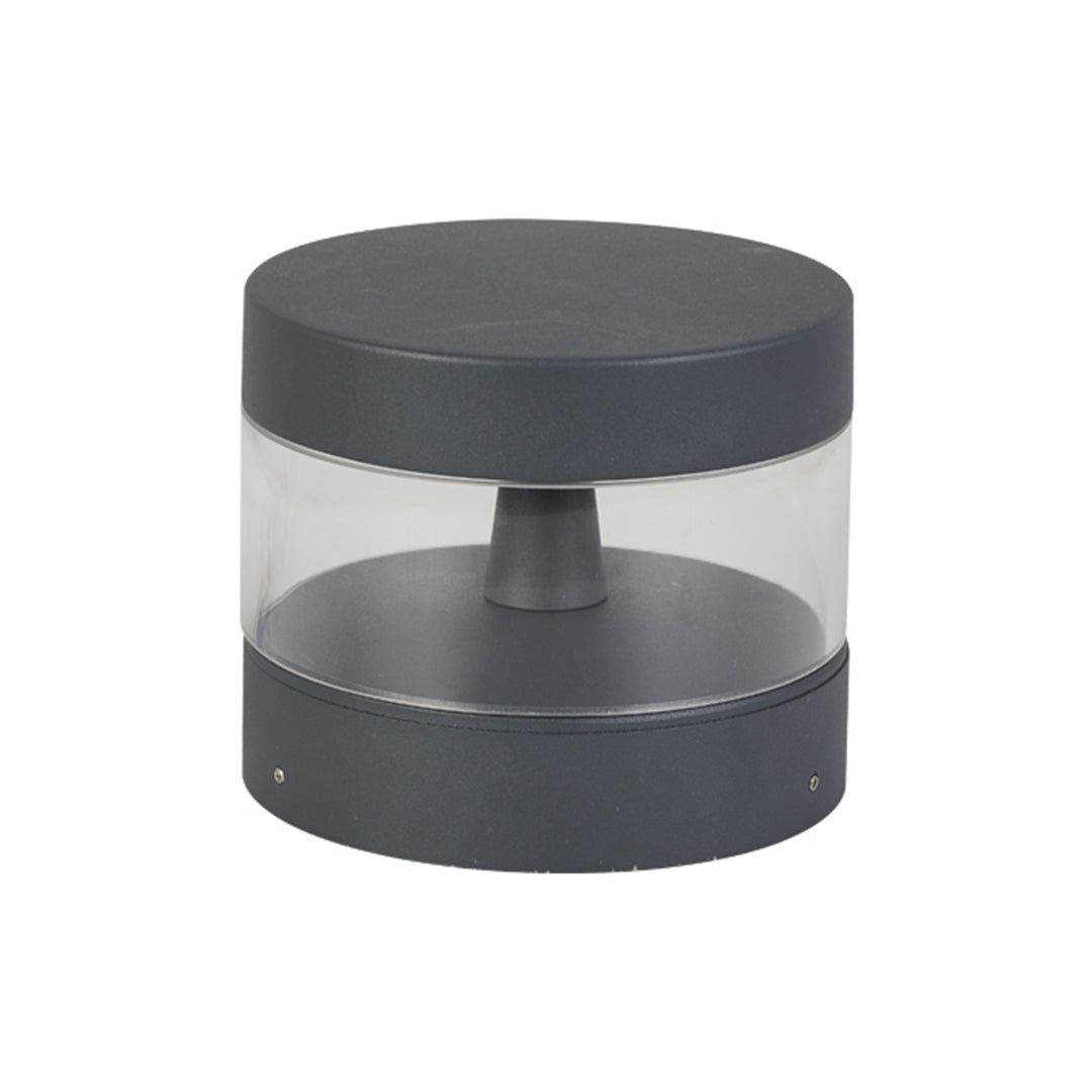 Minimalist LED Path Light – Sand Gray Aluminum Bollard for Modern Landscapes