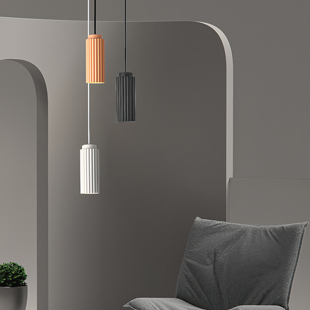 Nordic Minimalist Iron Pendant Light with Adjustable Cord, GU10