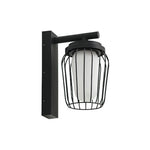 Aurelia Outdoor Wall Lantern Sconce in Black Stainless Steel
