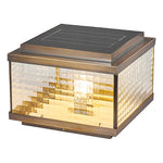 All-Copper Pillar Cap Light with Solar & Hardwired Options