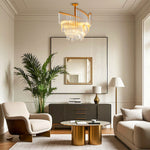 Aurelia Vintage Crystal Chandelier in Copper, Nickel, or Black – Modern Luxury Ceiling Light