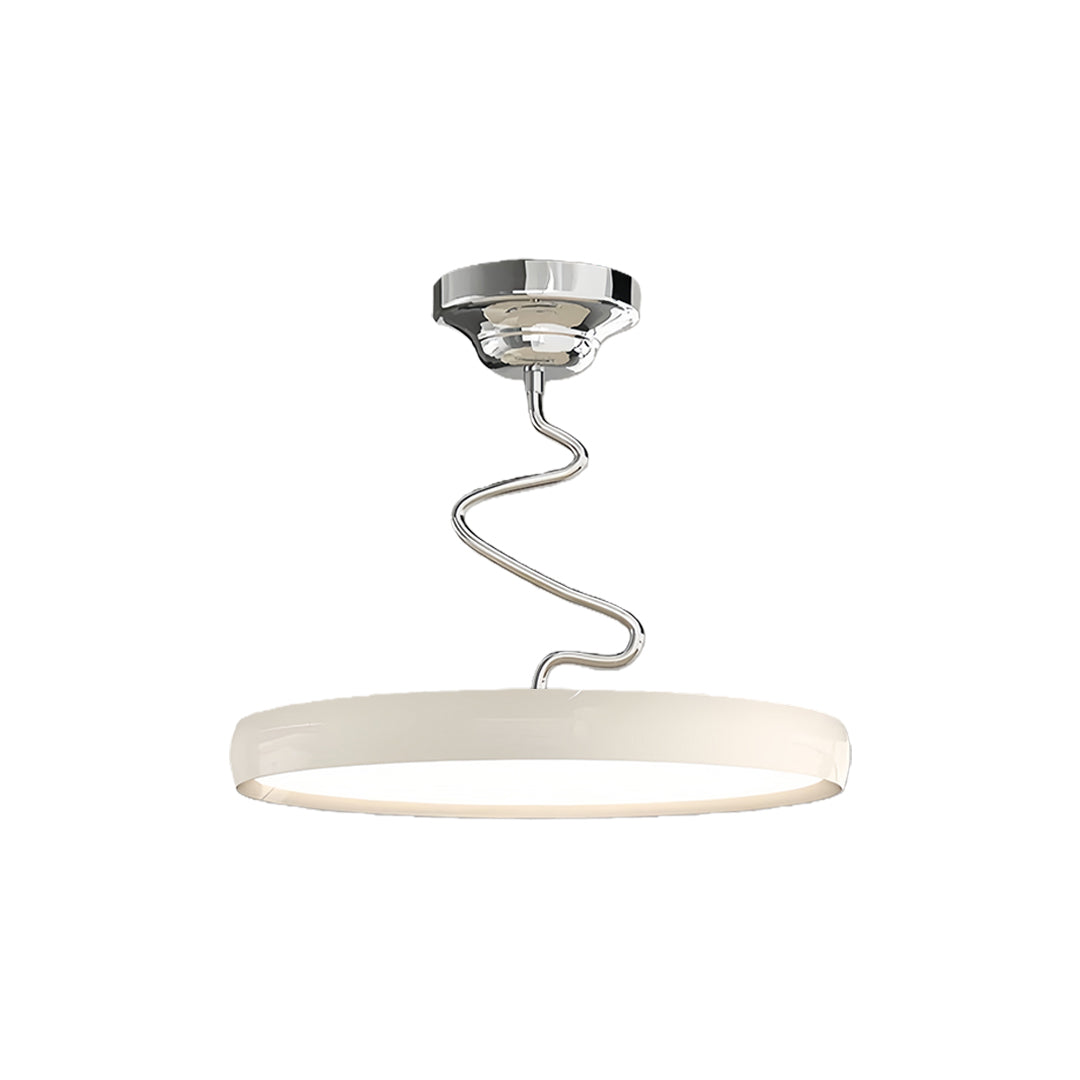 Twisted Full-Spectrum LED Semi Flush Mount Ceiling Light in Modern Finishes