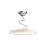 Twisted Full-Spectrum LED Semi Flush Mount Ceiling Light in Modern Finishes