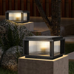 Retro Solar Pillar Light with Dual Power and Remote Control