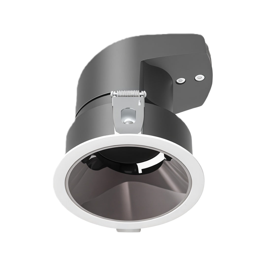 Architectural LED Recessed Spotlight with Full-Spectrum COB, Anti-Glare Deep Baffle, Adjustable 30°