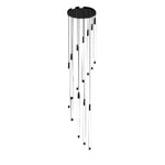 Spiral Acrylic Tube Staircase Chandelier with Adjustable LED Lighting