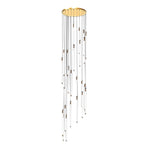 Spiral Acrylic Tube Staircase Chandelier with Adjustable LED Lighting