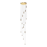 Spiral Acrylic Tube Staircase Chandelier with Adjustable LED Lighting
