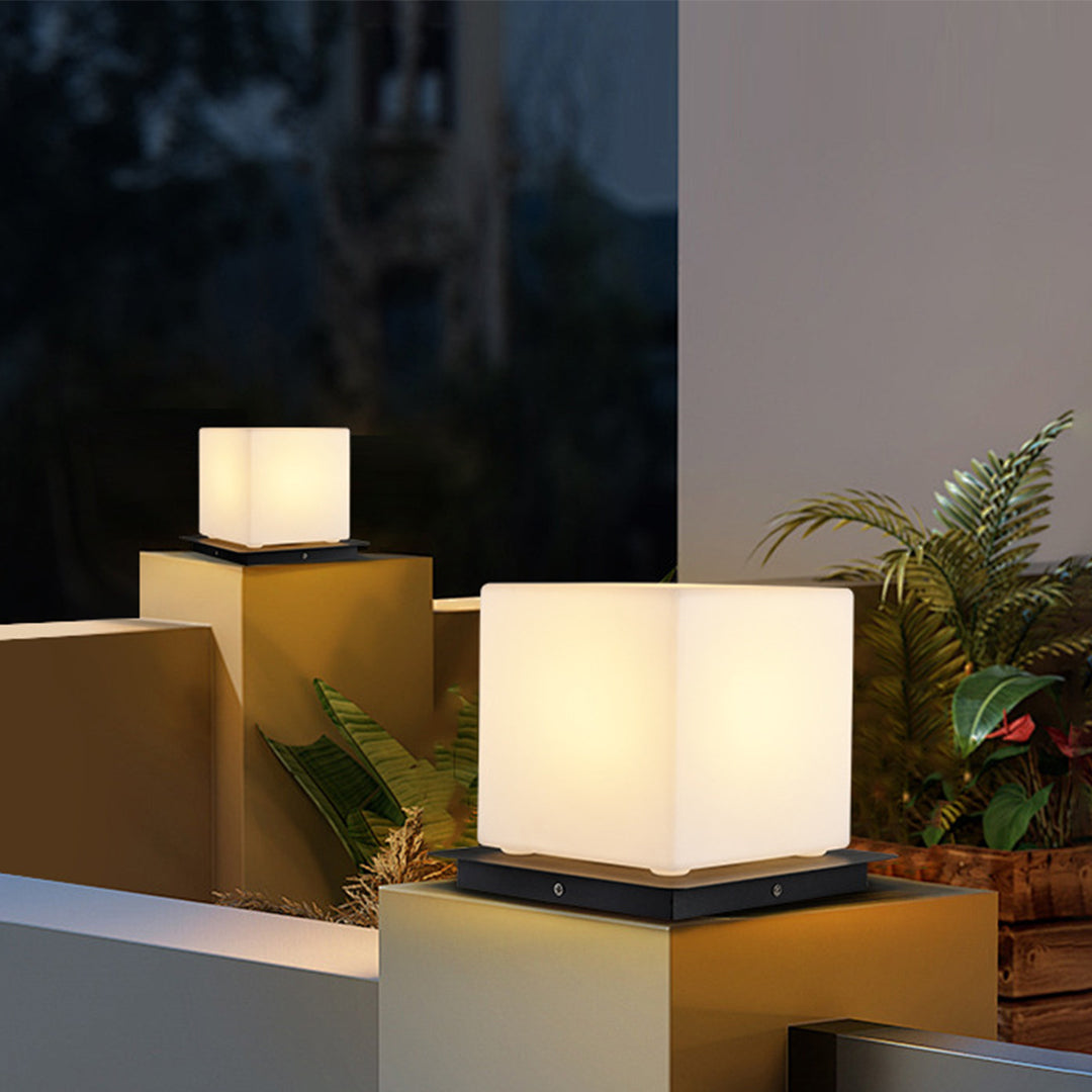 Modern Outdoor Pillar Lights, IP65 Waterproof Stainless Steel Bollard Lamp