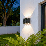 Outdoor Up Down LED Wall Sconce in Matte Black, IP65 Waterproof