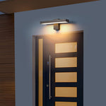 Modern Outdoor Wall Sconce with Adjustable LED Light, IP65 Waterproof