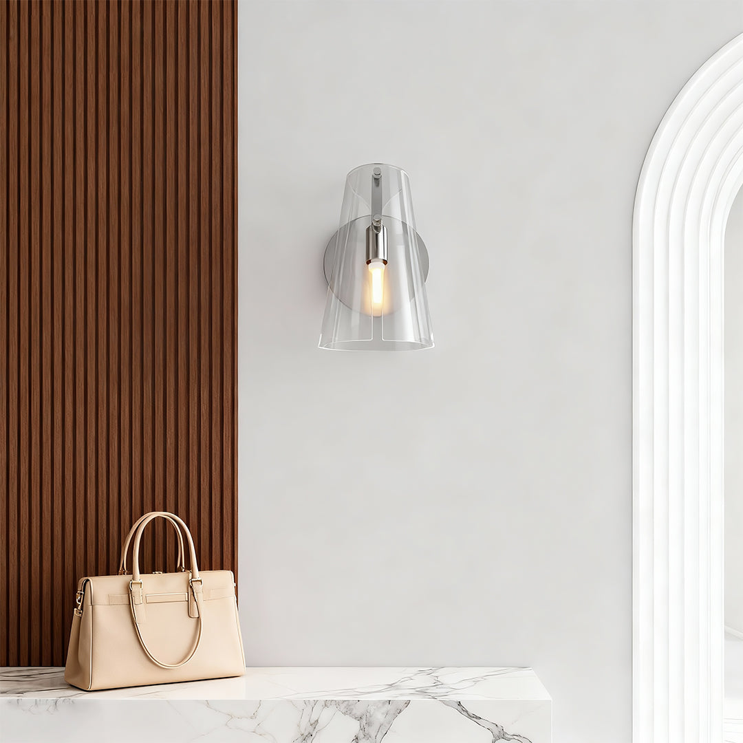 Aurelia Minimalist Wall Sconce in Copper, Nickel, or Black
